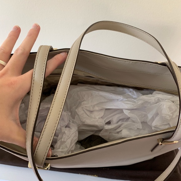 Kate Spade tan/gray tote - Picture 4 of 6
